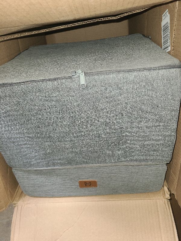 Photo 1 of ABCPET Dog Stairs for High Bed, Dog Steps for Bed Couch Sofa, 35D Foam Extra Wide Pet Steps for Small Dogs and Cats, Pet Stairs with Non-Slip Bottom, 4 Steps