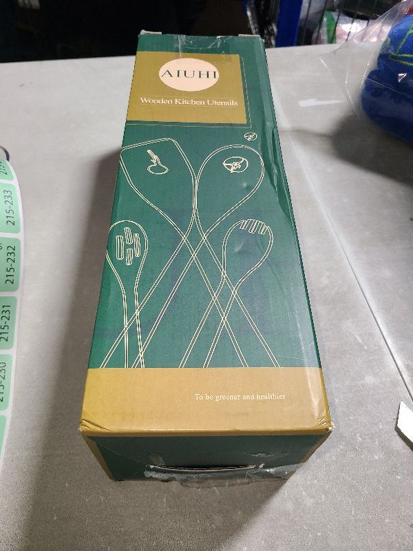 Photo 1 of 10 Pack Wooden Utensils for Cooking, Wood Utensil Set for Kitchen, Teak Wooden Spoon for Cooking, Non-Stick Spatula Ladle