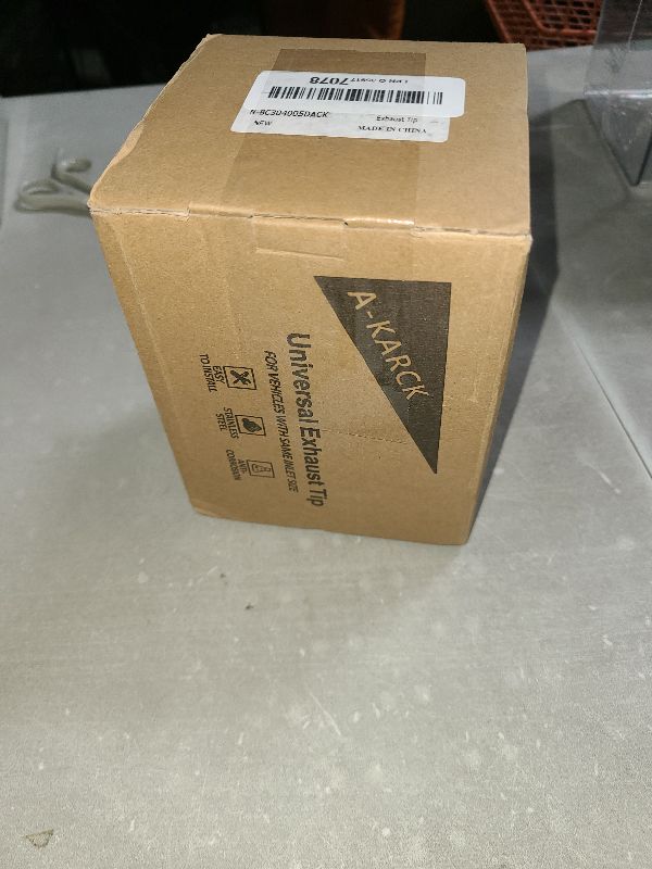 Photo 1 of A-KARCK Double Wall Exhaust Tips Black Chrome 3" Inlet, Muffler Tip with Never Fading and Peeling Coating, 3" Inlet 4" Outlet 5" Long