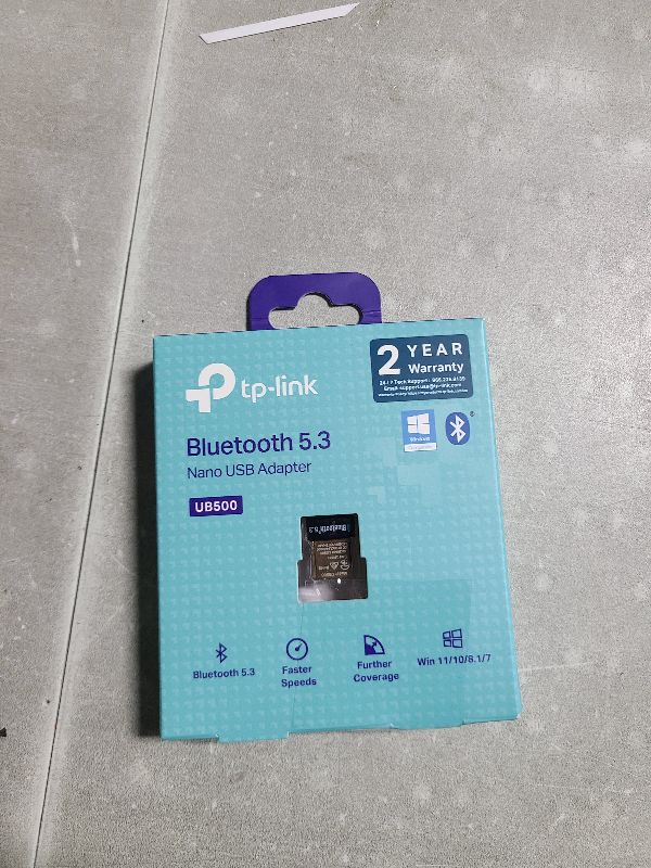 Photo 1 of TP-Link USB Bluetooth Adapter for PC, Bluetooth 5.0/5.3 Dongle Receiver, Plug and Play, Nano Design, EDR & BLE, Supports Windows 11/10/8.1/7 for Desktop, Laptop, PS5/PS4/Xbox Controller (UB500)