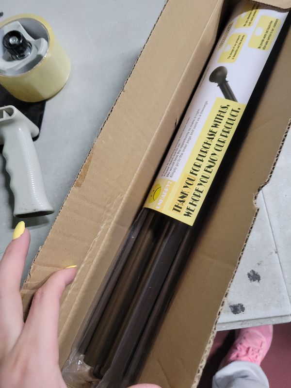 Photo 1 of 2 Pack Bronze Curtain Rods 28 to 48 Inches(2.3-4 Feet),5/8 inch Splicing Drapery Rods,Small Curtain Rods Set,Size: 18''-45'',Bronze
