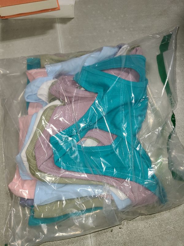 Photo 1 of 8 Pcs Women Basic Crop Tank Tops Sleeveless Racerback Crop Cotton Top (Green, Yellow, Blue, Pink, White,S)