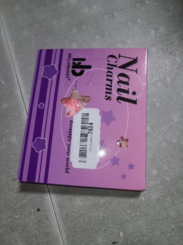 Photo 1 of 600Pcs 3D Multi Shapes Nail Charms and Flatback Pearls, White&Pink Mix Styles Heart Star Bow Sunflower Embellishments for Nail Art, Craft and Decoration with Glue Gel, Tweezer and Pickup Pencil