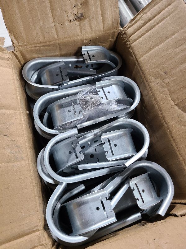 Photo 1 of 48 Pack 2-Inch Galvanized Steel Cable Support J-Hook with Retainer Clips - 48 Pack - Efficient Cable Management & Organization Solution