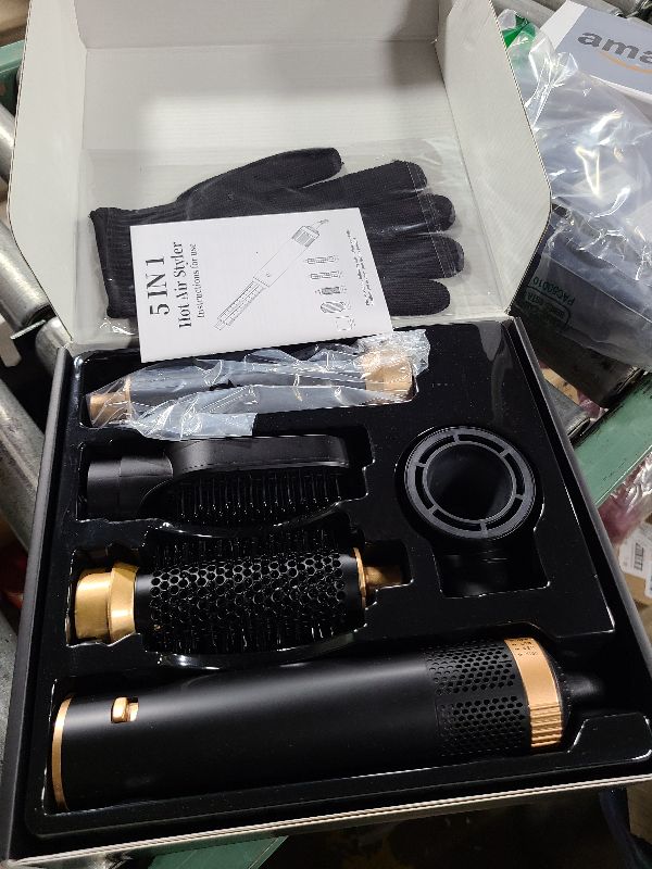 Photo 1 of 5 in 1 Blow Dryer Brush, Upgrade Hair Dryer Brush Air Curler Air Curling Wrap Styler, Detachable Hot Air Brush Negative Ion Curling Brush Iron, Hair Styling Tools for Drying Curling Straightening