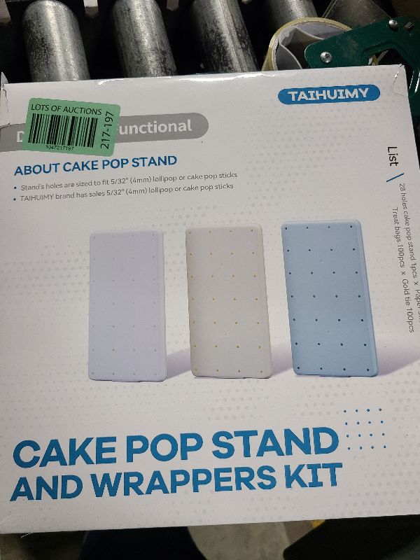 Photo 1 of 28 Holes Cake Pop Stand for Cake Pops, Lollipop Hold Stand, Cake Pop Display Holder, Candy Pop Holder with 100 Pcs Cake Pop Sticks, 100 Pcs Cake Pop Bags, 100 Pcs Gold Twist Ties(White)