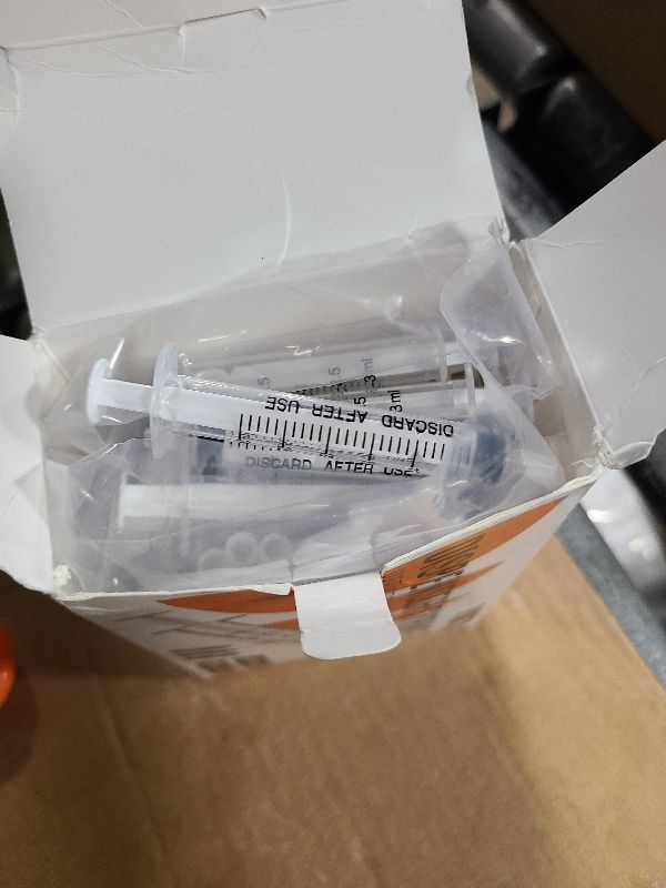 Photo 1 of 3ml Syringes with Cap, Luer Slip Tip, Whole Pack Bulk Sterile Sealed, No Needle, 50 Pack