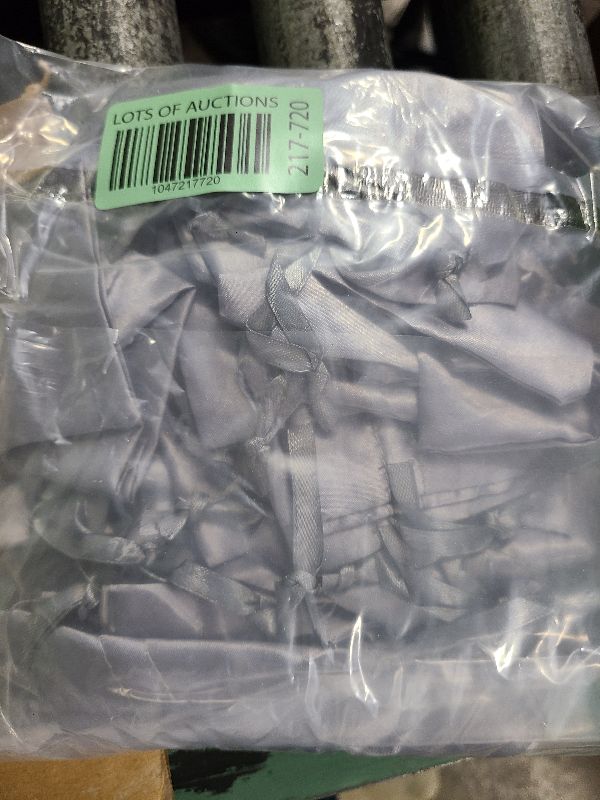 Photo 1 of 50 Pieces 3 x 4 Satin Bags with Drawstring Gift Pouch Mini Jewelry Bags Small Wedding Favor Bags Smooth Soft Satin Fabric Candy Pouches for Baby Shower Decoration (Silver)