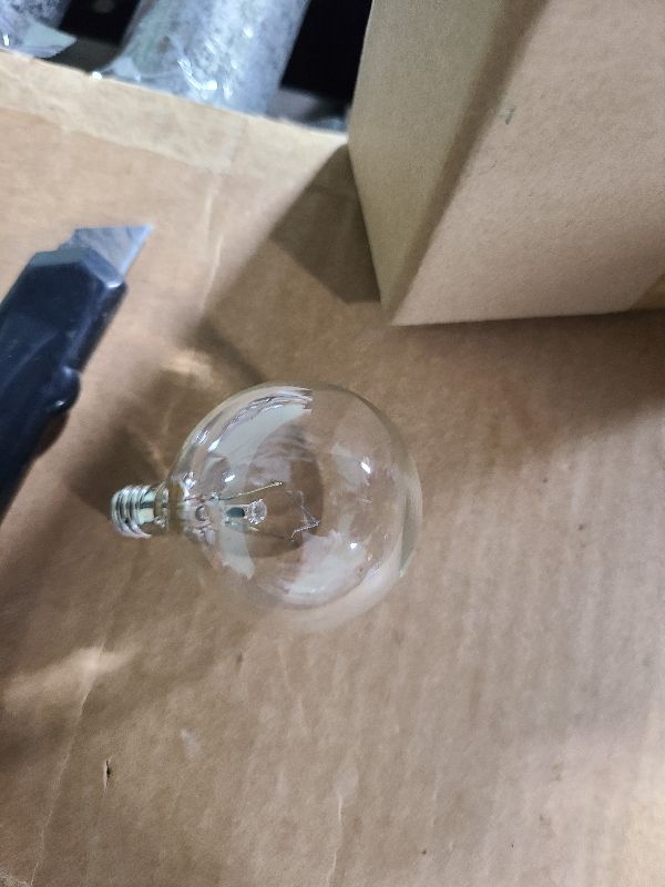 Photo 1 of 40 Watt E12 Candelabra Base Round Bulbs,G50 Light Bulbs for Full Size Scentsy Warmer,Ceiling Fans With Lights,Chandelier,Decorative Vanity Lights,Sconce,120V Globe G16 1/2 Bulb,2700K Warm White,6 Pack