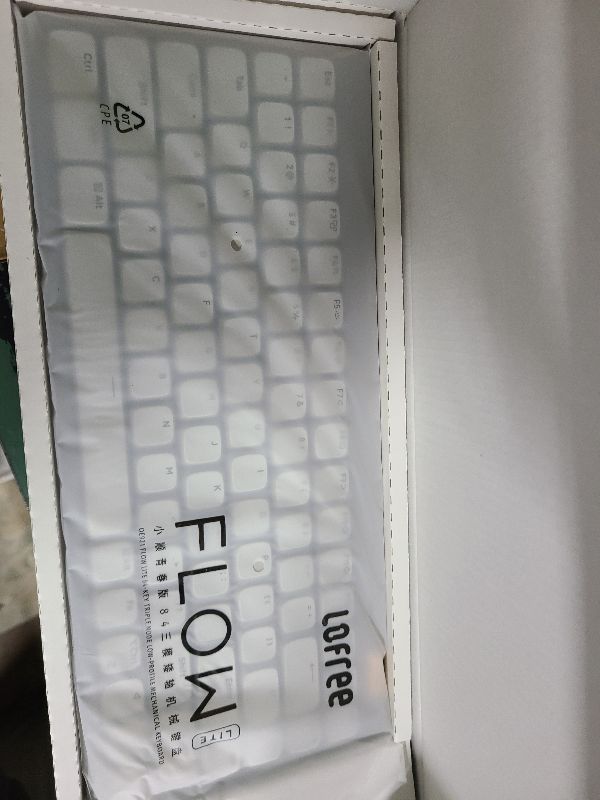 Photo 1 of Flow Lite 84 Keys Low Profile Mechanical Keyboard, 75% Swappable Rechargeable Wireless Keyboard with 2.4G Receiver, Bluetooth and Wired Connection for Windows, Mac/Spector Linear Switches (Marble)