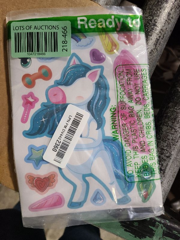 Photo 1 of 24 Sheets 8.27''×5.9'' Make Your Own Unicorns Stickers for Kids Toddlers, Make a Face Stickers for Kids Party Favors Activities