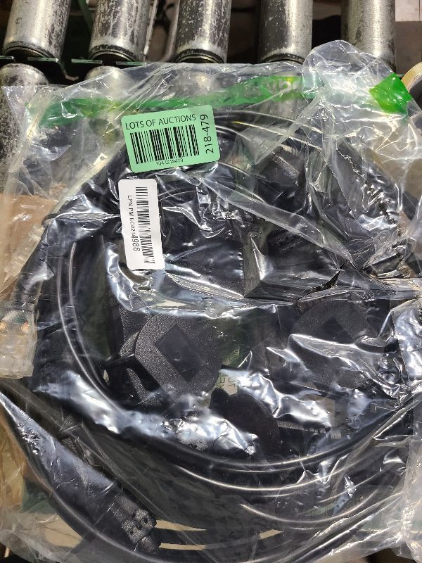 Photo 1 of 25FT Power Extension Cord - 3 Prong, 16 Gauge SJTW 5-15R Male Plug to Female Connector, 7 Outlet Cable, Multiple Evenly-Spaced Plugs, Suitable for Stage Setting or Outdoor, UL Certified