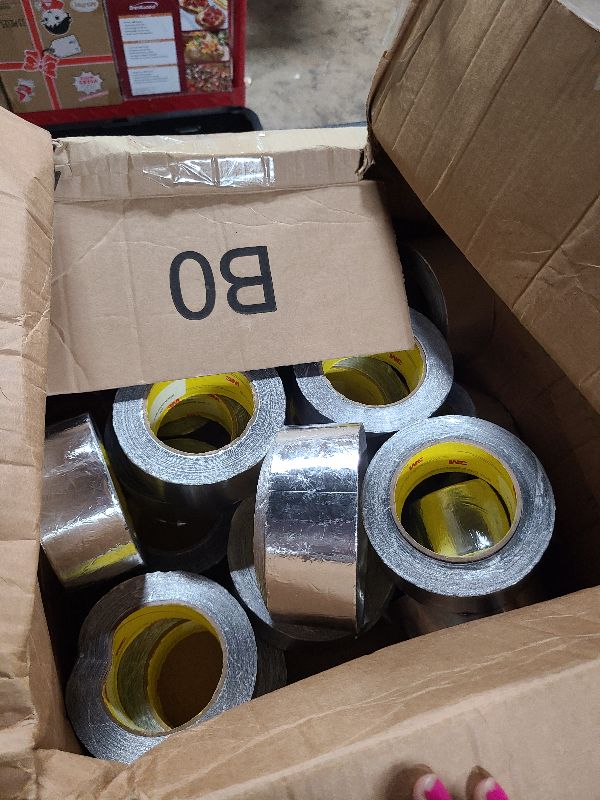 Photo 1 of 3M Aluminum Foil Tape 425, 2 in x 180 ft, Silver, Thermally Conductive, Heat and Light Reflective, Chemically Resistant, for Industrial/Occupational Use Only, 1 Roll