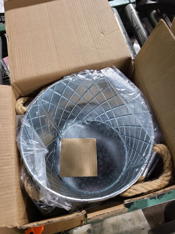 Photo 1 of 2 Pcs Ice Bucket with Handles, 4L Large Galvanized Metal Ice Bucket for Parties and Bar, Great for Indoor and Outdoor Use