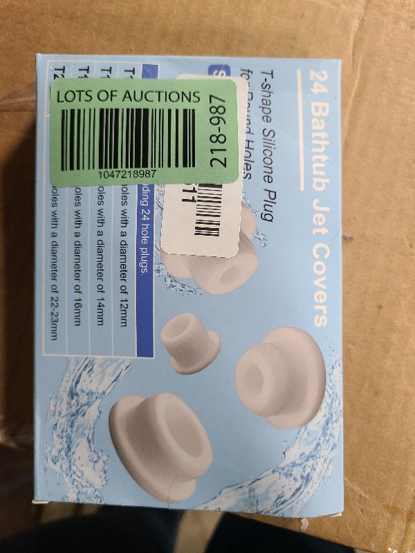 Photo 1 of 24 PCS Bathtub Jet Covers Silicone Hole Plug White Tube Plugs 4 Sizes Waterproof Bathtub Plug Fit for 12mm 14mm 16mm 22-23mm Bathtub Hole