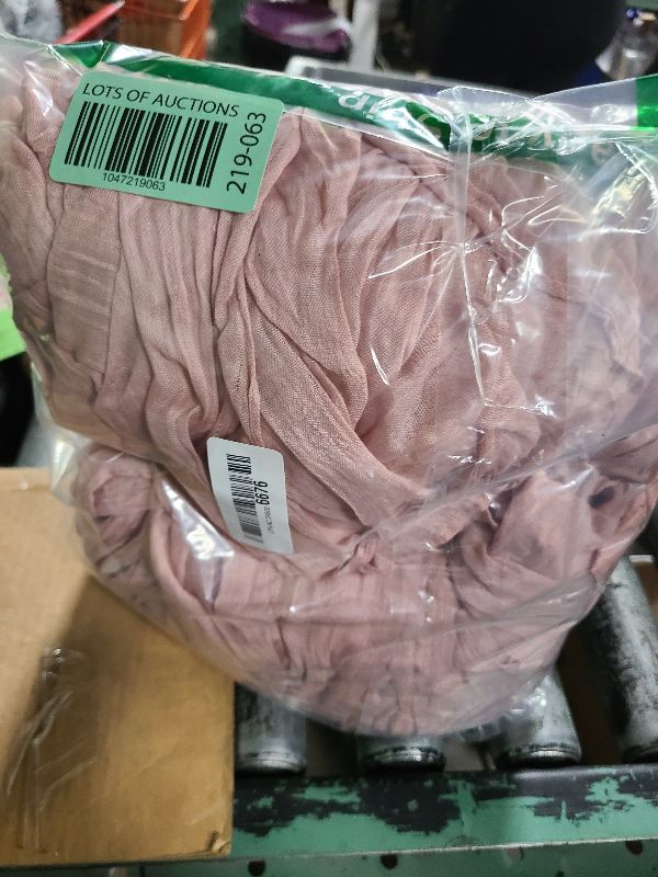 Photo 1 of 10FT 6 Pack Pink Cheesecloth Table Runner Romantic Boho Rustic Gauze Dusty Pink Summer Cheese Cloth Table Runners 35x120 inchs Decor for Wedding Bridal Baby Shower Party Birthday Home Decorations