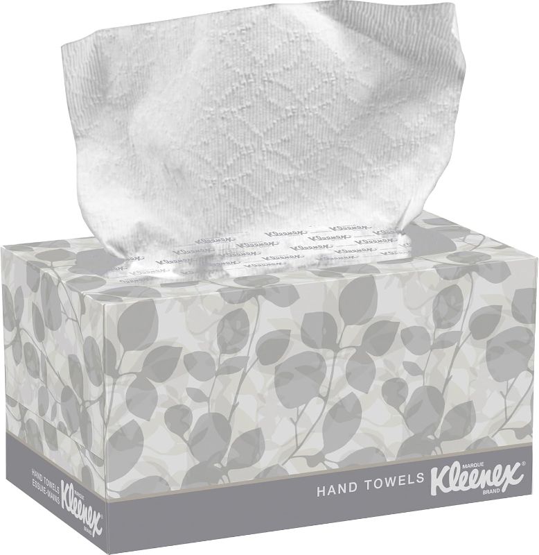 Photo 1 of  KLEENEX Pop-Up Box Hand Towels, Paper, 9 x 10-1/2, 120/pack 