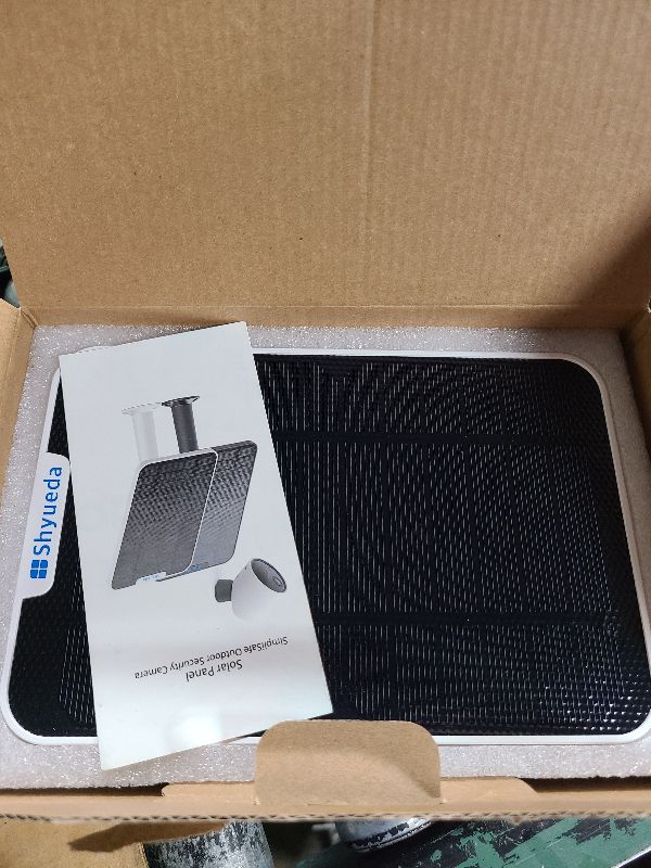 Photo 1 of 4W Solar Panel Charging Compatible with SimpliSafe Outdoor Security Camera only, with 13.1ft Waterproof Charging Cable, IP65 Weatherproof,Includes Secure Wall Mount(White)