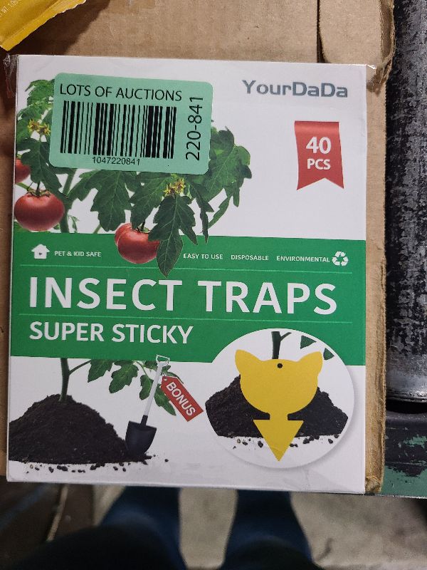 Photo 1 of 40 Pcs 5 Shapes Yellow Extremely Sticky Traps for Fungus Gnat, Fruit Fly, Fly, Whitefly, Flying Insect Catcher Traps for Houseplants, Kitchen, Indoor/Outdoor, Non-Toxic, Odorless, Pet and Kid Safe