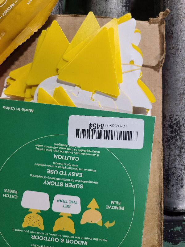 Photo 1 of 40 Pcs 5 Shapes Yellow Extremely Sticky Traps for Fungus Gnat, Fruit Fly, Fly, Whitefly, Flying Insect Catcher Traps for Houseplants, Kitchen, Indoor/Outdoor, Non-Toxic, Odorless, Pet and Kid Safe