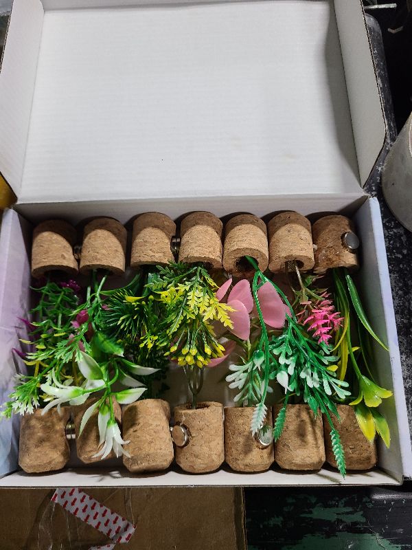 Photo 1 of 14 PCS Plant Fridge Magnets Plant Magnets for Fridge Mini Succulent Artificial Plants Refrigerator Magnets, Decoration for Kitchen,House,Office,Whiteboard
