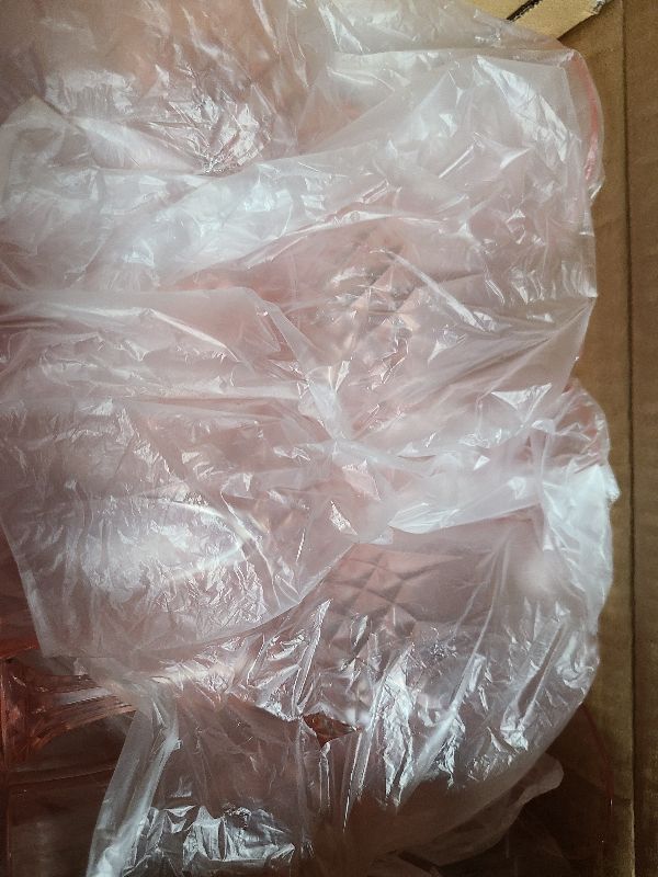 Photo 1 of 12 Pcs Pink Wine Glasses, Plastic Disposable Goblets Champagne Cups Drinking Glasses for Parties, Daily Home Use, Hotel, Bar, Restaurant, Lounge Use, Weddings or Grand Events (Pink)