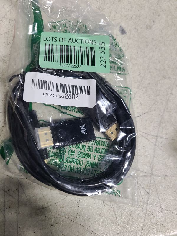 Photo 1 of 4K 60Hz Displayport to HDMI Cable 6ft, NOT HDMI to Displayport Adapter, Display Port to HDMI Cable 6feet for Dell Lenovo HP Laptop Desktop PC Monitor TV GPU NVIDIA AMD, DP to HDMI Adapter Cord Black