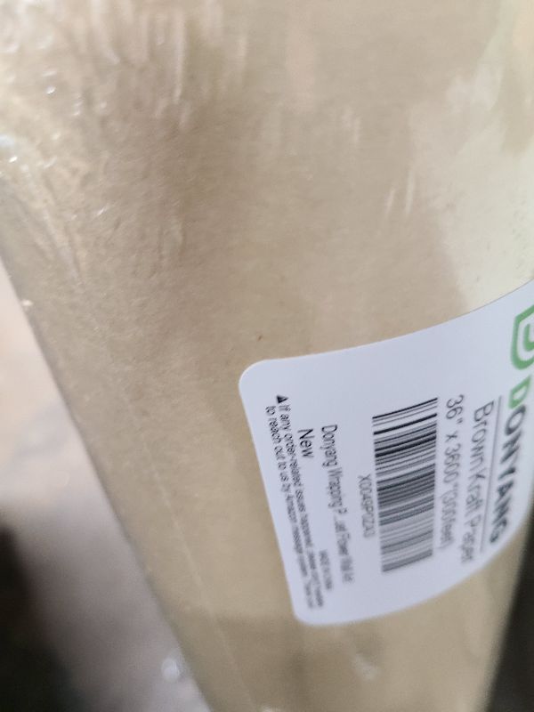 Photo 1 of 36" x 3600" (300') Brown Kraft Paper Roll, Gift Wrapping Paper for Craft Bulletin Board Art Decorative Paper Roll Christmas Bouquet Flower Table Covering Packing Shipping Moving Supplies 70GSM 50LB