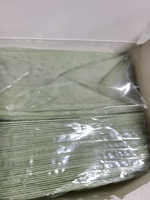 Photo 1 of 100PCS Disposable Sage Green Guest Napkins Paper Green Disposable Hand Towels Decorative Dinner Napkin Paper Disposable Hand Towels for Bathroom,Baby Shower,Wedding,Birthday,Party Supplies Table Decor