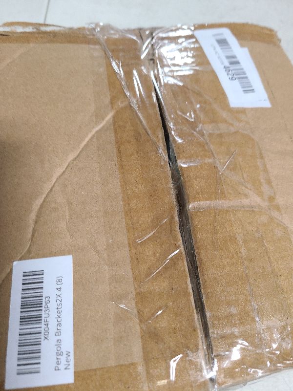 Photo 1 of 2x4 pergola Brackets kit (Actual: 1.6x3.6 Inch), 8 Pcs Pergola Post Top Rafter Brackets Deck Railing Brackets?2x4 Brackets for Wood?for Pergolas Gazebo Sunroom Carport(with Screws)