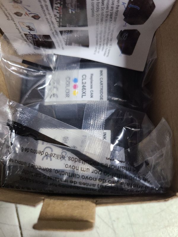 Photo 1 of 245XL 246XL Ink Cartridges for Canon Ink 245 246 PG-245XL CL-246XL Ink Cartridges for Canon Pixma MX490 MX492 MG2522 MG2420 MG2920 MG2924 MG3022 TS3120 TS3320 TS3122 TR4500 TR4520 (Black, Tri-Color)