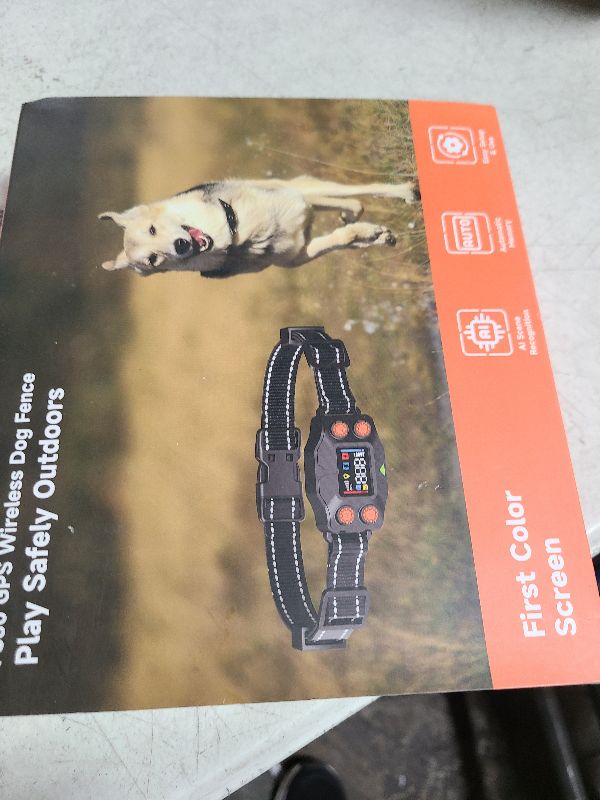 Photo 1 of GPS Wireless Dog Fence System Invisible Electric Fence for Dog,Three Modes Adjustable Underground GPS Dog Collar Fence System Range from 25 to 999 Yards, Waterproof Pet Containment System-Outdoor Use