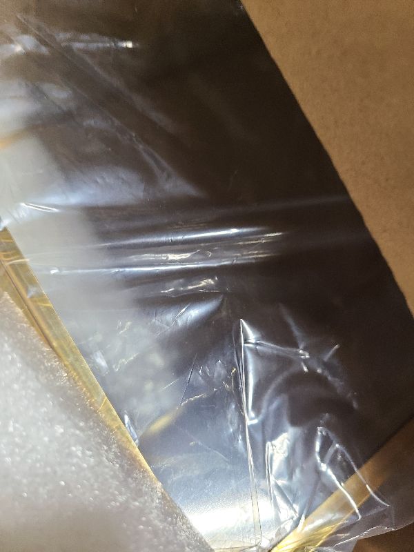 Photo 1 of WHSLILR 12.6" Glass Card Box Wedding Card Box with Lock for Wedding Reception Cosmetic Home Decor, Handmade Large Geometric Terrarium with Hinged Lid, Brass Frame - (Golden/Roof)