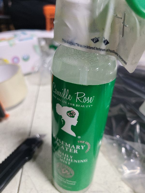 Photo 1 of Camille Rose Rosemary Water Daily Strengthening Mist, with Peppermint and Rosemary Essential Oils to Strengthen Strands and Promote Hair Growth, for all Hair Types, 8 fl oz