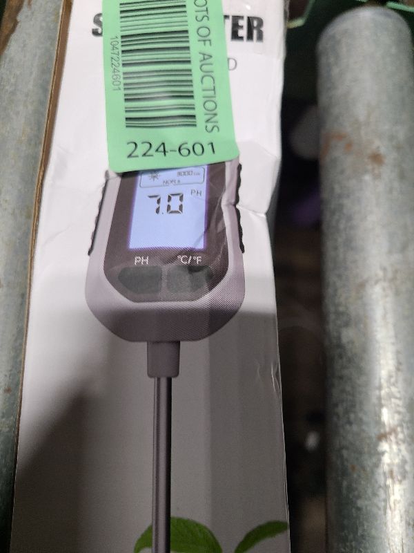 Photo 1 of 4-in-1 Soil Moisture Meter Digital Plant Temperature/Soil Moisture/PH Meter/Sunlight Intensity Backlight LCD Display Soil Test Meter for Gardening, Farming and Outdoor Plants