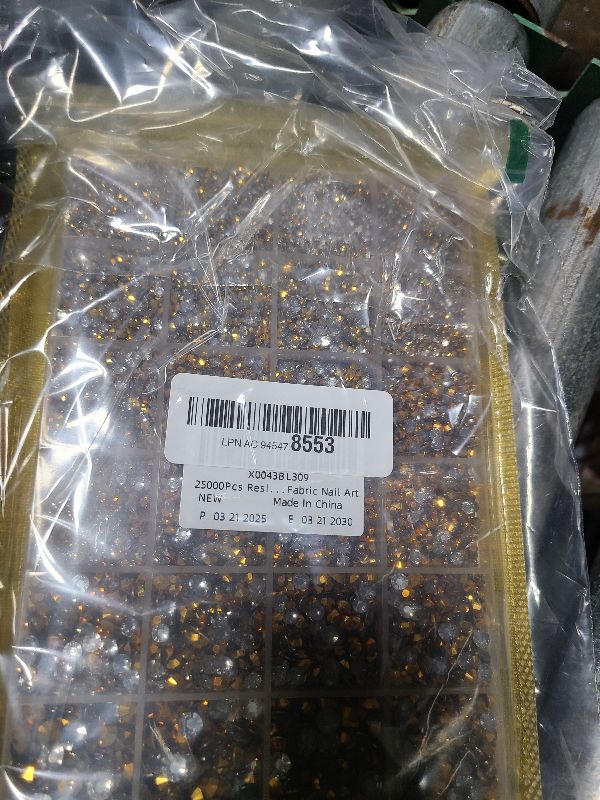 Photo 1 of 25000Pcs Resin Rhinestones for Crafting, Gold 2-6mm Mixed Sizes Non Hotfix Flatback Gems, Bedazzling Crystal for DIY Crafts Clothing Tumblers Mugs Shoes Fabric Nail Art