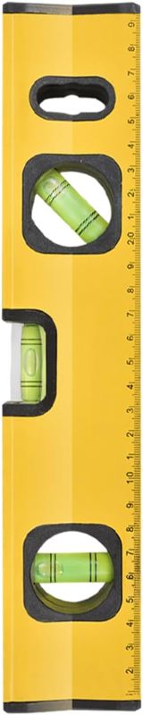 Photo 1 of  12 Inch Leveler Tool, 4 Different Bubbles Spirit Level Ruler, Magnetic Small Leveler Tool, Plumbing Level with Pitch Vial, V-Groove for Conduit Bending, MSRP $13.99