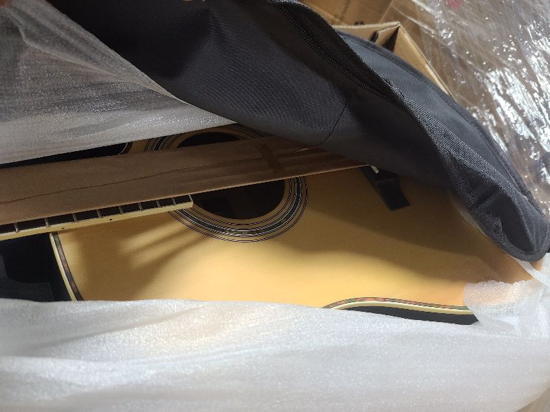 Photo 1 of 41 in 6-String Electric Acoustic Guitar - Guitar with Digital Tuner & Accessory Kit Nature color