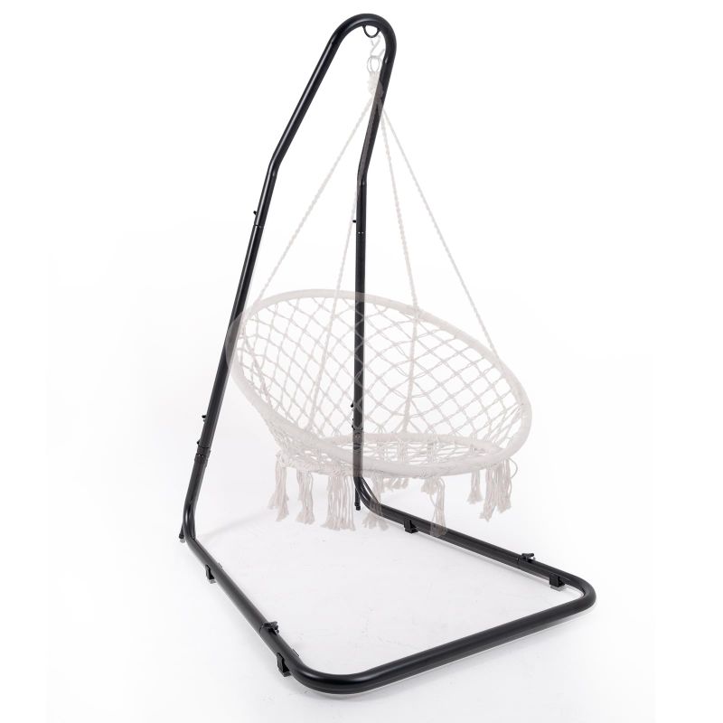 Photo 1 of  HARBOURSIDE Hammock Chair Stand Only, Hanging Chair Stand Adjustable Height 76 Inch to 93 Inch, Heavy Duty Steel Swing Chair Stand for Indoor Outdoor Use, 330 LBS Capacit