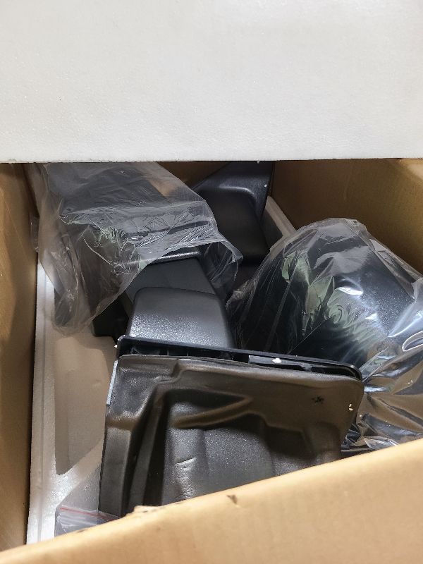 Photo 1 of Towing Mirrors for Ford F-150 2015 2016 2017 2018 2019 2020 Power heated Temperature sensor with LED Turn Signal Light Manual Folding Telescoping 8 Pin Plug (1 Pair)