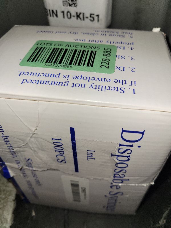 Photo 1 of 1ml Syringe with 30Ga 1/2in Needle, Individually Wrapped, Pack of 100