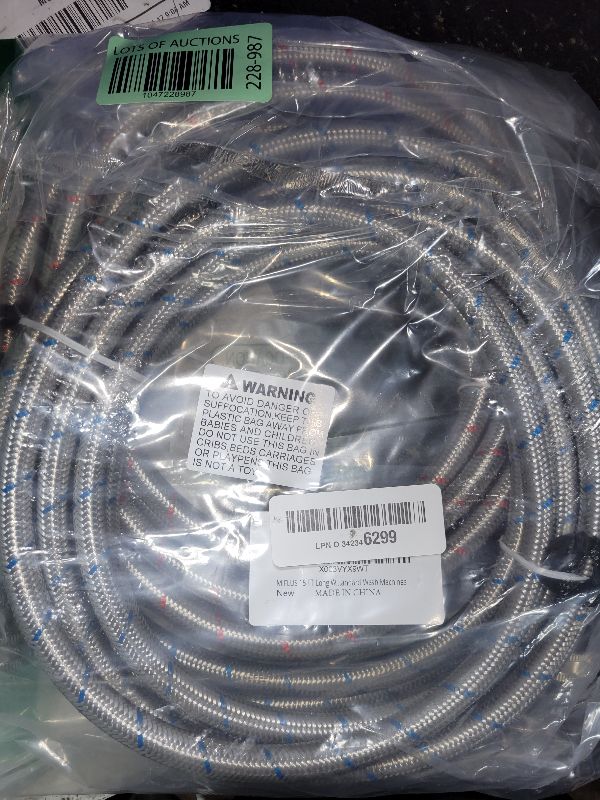 Photo 1 of 15 FT Washing Machine Hose,Long Washer Water Supply Hoses Hot And Cold Connection(2Packs),Washer Machine Hose Universal Fit for All Standard Wash Machines-by MIFLUS