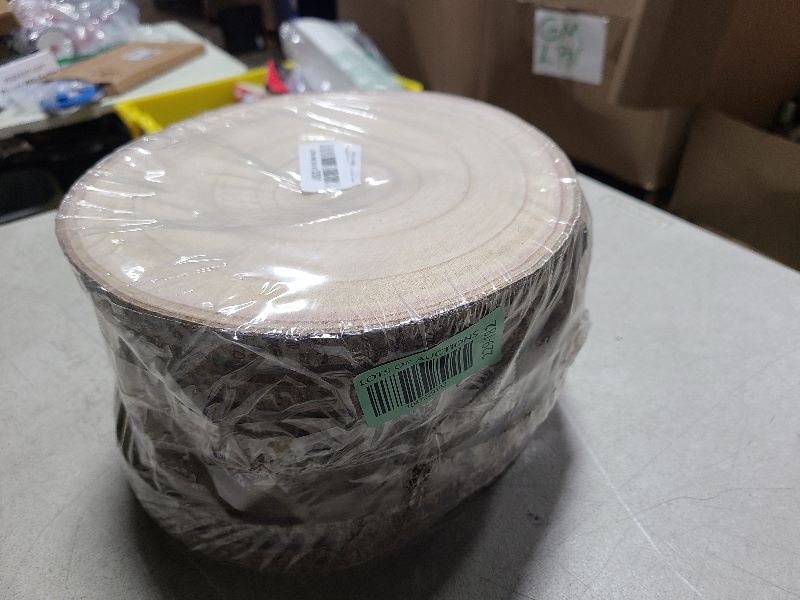 Photo 1 of 10pcs Large Wood Slices for Centerpieces 10-11 inches Wood Rounds for Tables Decor Rustic Wood Circles for DIY Crafts and Wedding Decor Round Wooden Discs Wood Slice Ornaments