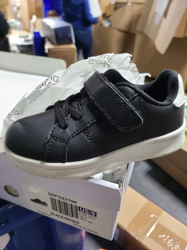Photo 1 of DREAM PAIRS Girls Boys Sneakers Tennis School Shoes Casual Walking Storybook Footwear for Little/Big Kids,Size 9 Toddler,Black/White,SDFS2210K