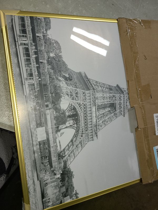 Photo 1 of upsimples 18x24 Picture Frame Gold 3 Pack, Scratch-Proof Poster Frames 18 x 24 for Photo Gallery - Slide-In Strips, Horizontal or Vertical Wall Mounting