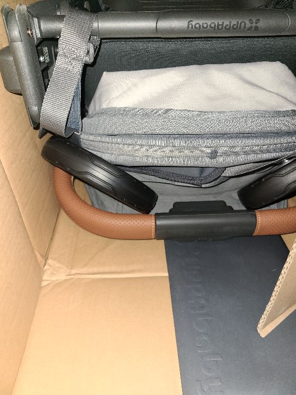 Photo 1 of UPPAbaby Minu V2 Travel Stroller Lightweight, Portable Design One-Hand Fold Shoulder Strap and Leather Bumper Bar Included Greyson (Charcoal Mélange/Carbon Frame/Saddle Leather)
