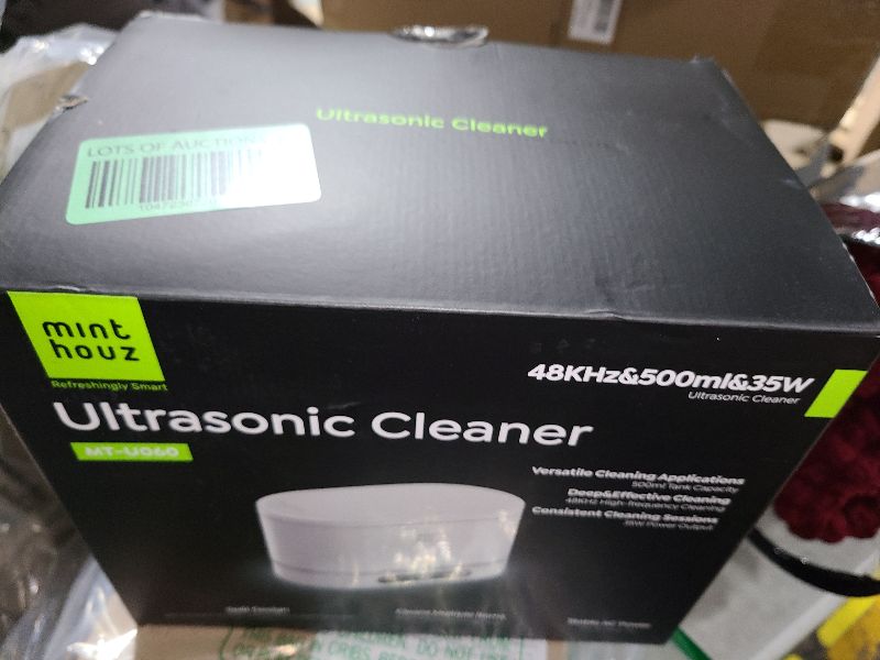 Photo 1 of Minthouz Ultrasonic Cleaner with 5 Modes & 500ml Capacity 48kHz High-Frequency Cleaning for Jewelry, Ring, Watches, Glasses, Retainers Silver Jewelry Cleaner Machine Household Use