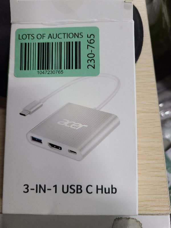 Photo 1 of Acer USB C to HDMI Adapter, Type C to 4K HDMI Adapter with 100W PD & USB 3.0 Port Multiport Digital AV Converter for MacBook Pro/air, iPad Pro/air, iPhone 15, Tablets, Switch and More USB-C Devices