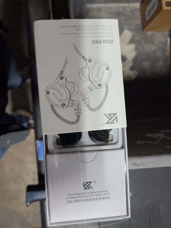 Photo 1 of Linsoul KZ ZS10 Pro, 4BA+1DD 5 Driver in Ear Monitor, HiFi Wired Earbuds, Gaming Earbuds, Hybrid IEM Earphones with Stainless Steel Faceplate, Detachable Cable for Musician(Without Mic, Black)