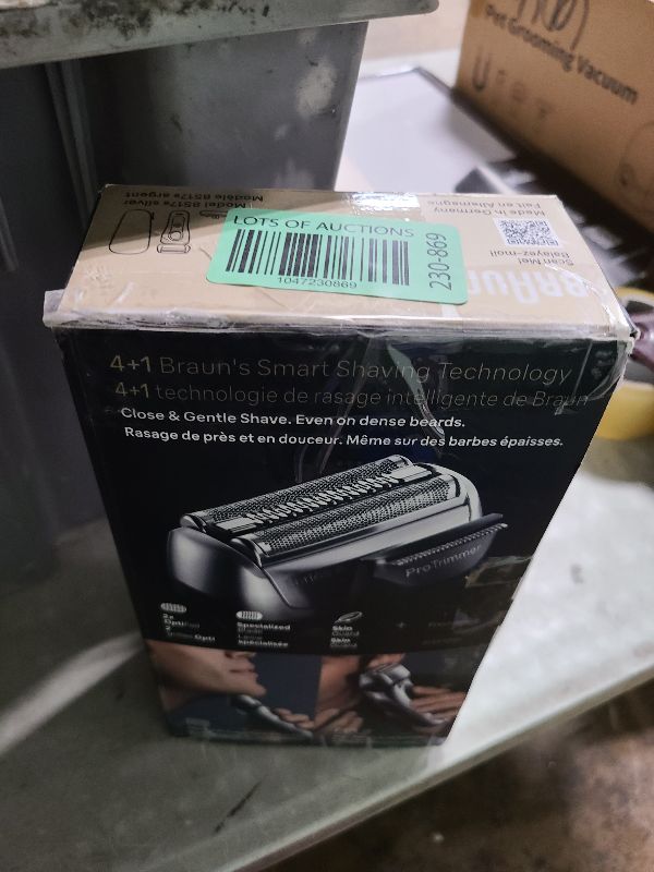 Photo 1 of Braun Series 8 Electric Razor for Men, with 4+1 Shaving Elements & Precision Long Hair Trimmer, Close & Gentle Even on Dense Beards, Wet & Dry Electric Razor with 60min Runtime, 8517s Galvano Silver